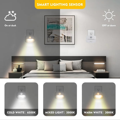 LED Night Light with EU Plug, Smart Motion Sensor, 220V
