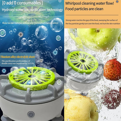 Portable Fruit & Veg Washer: Efficient USB Spinner