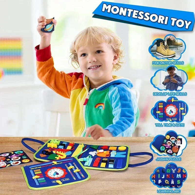 Montessori Travel Quiet Book: Felt Activity & Sensory Learning