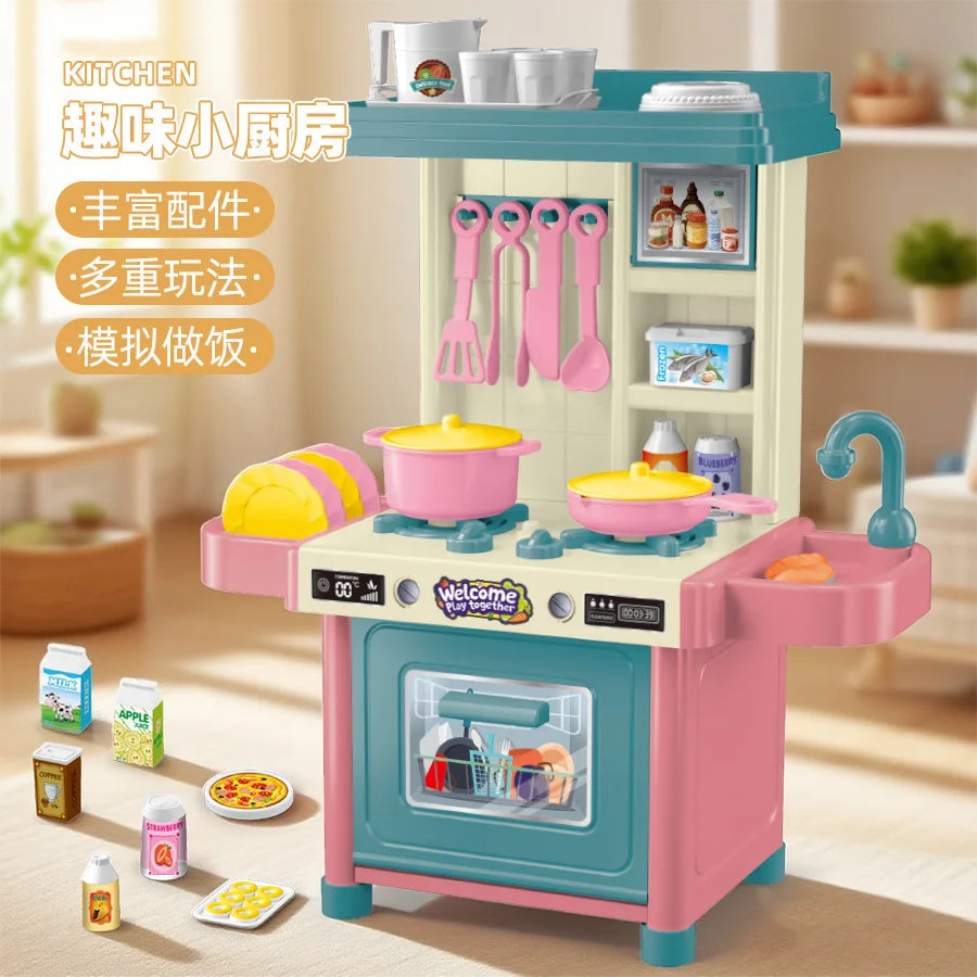 Kids Play House Kitchen Set 53PCS – Mini Cooking Toys