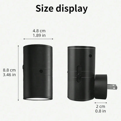 Cylindrical Night Lights: Dimmable LED Plug-In with Sensor