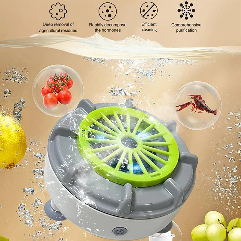 Portable Fruit & Veg Washer: Efficient USB Spinner