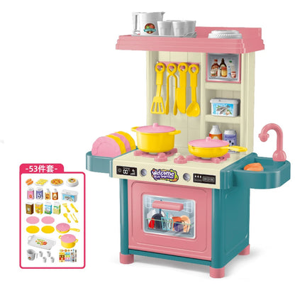 Kids Play House Kitchen Set 53PCS – Mini Cooking Toys