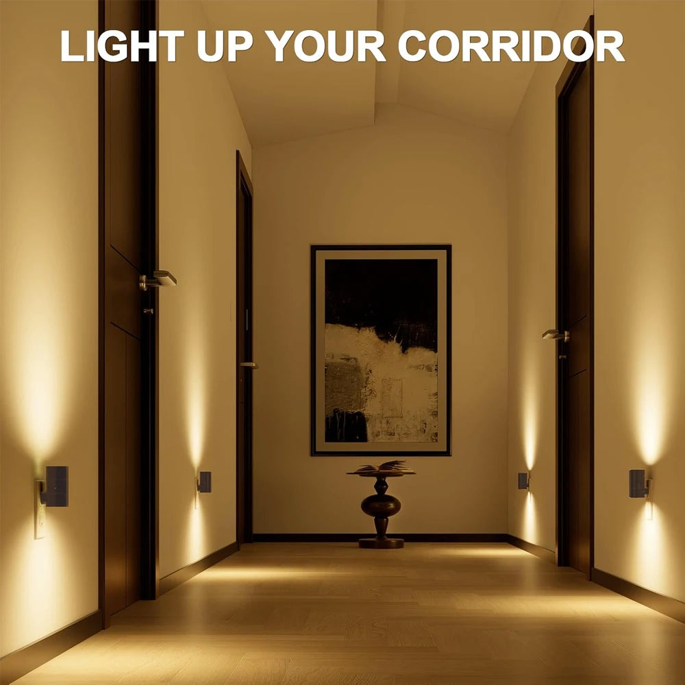 Cylindrical Night Lights: Dimmable LED Plug-In with Sensor