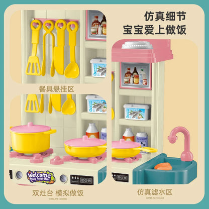 Kids Play House Kitchen Set 53PCS – Mini Cooking Toys