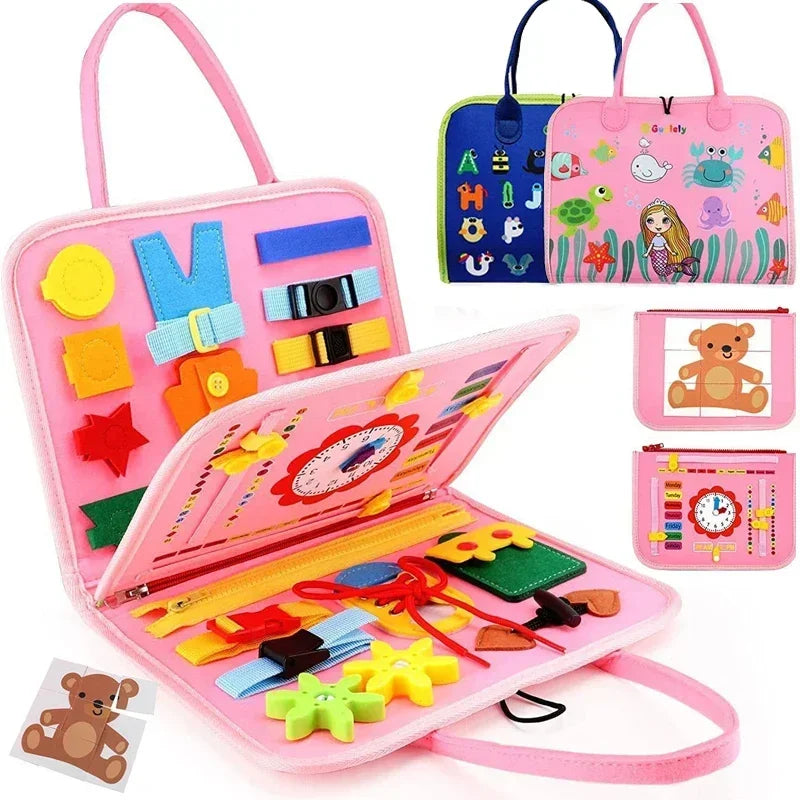 Montessori Travel Quiet Book: Felt Activity & Sensory Learning