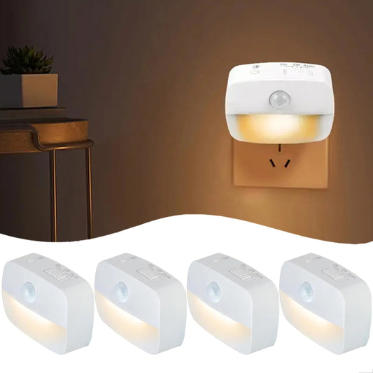 LED Night Light with EU Plug, Smart Motion Sensor, 220V