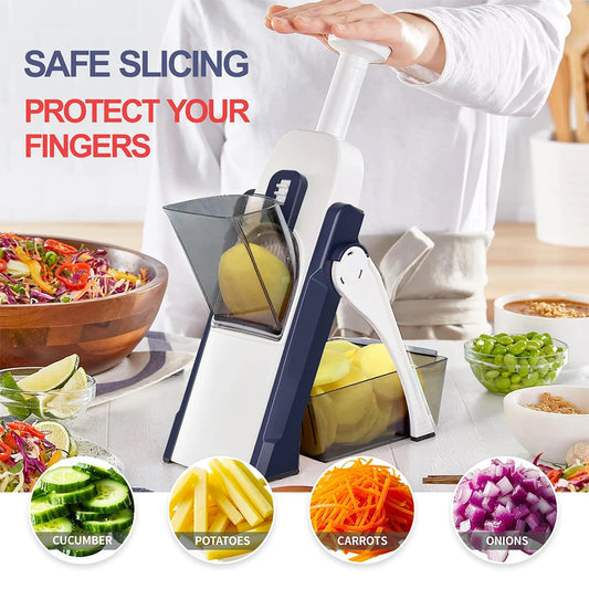 Multi-Size Vegetable Slicer: Ergonomic Hand Tool for Fast Prep