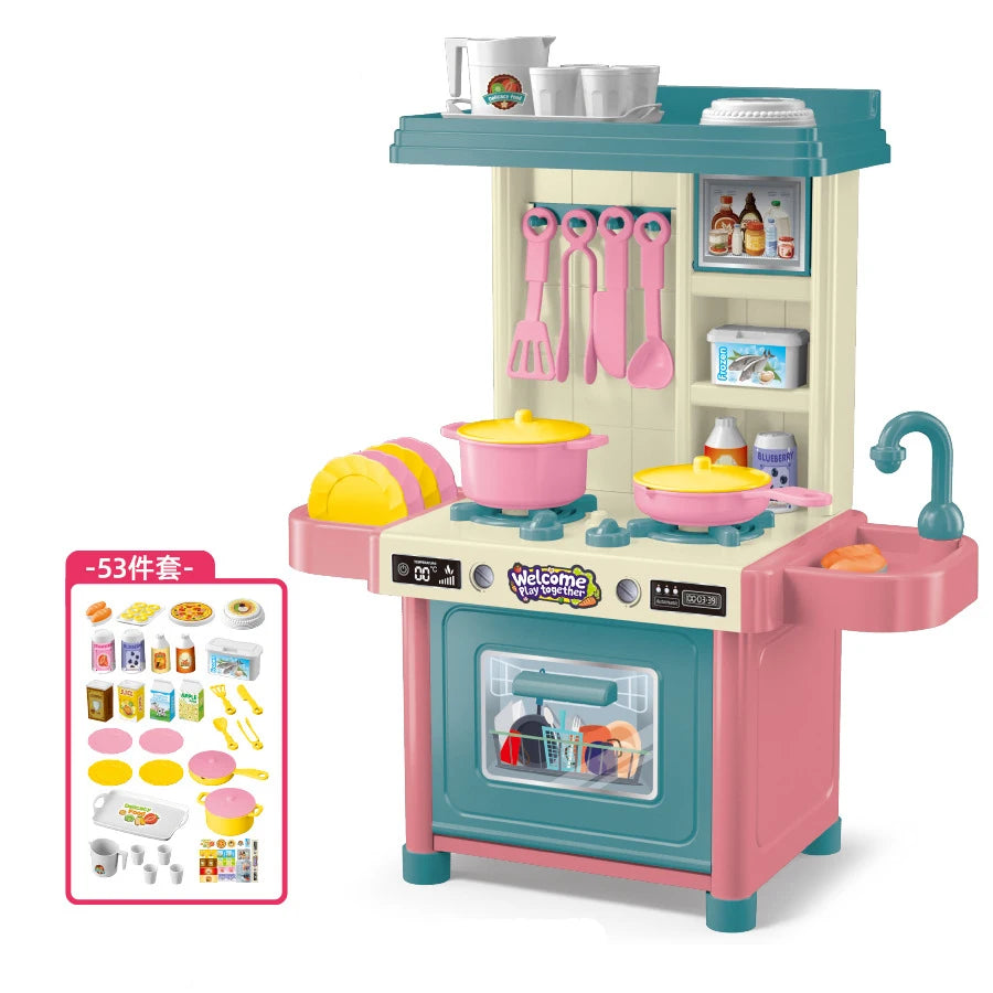 Kids Play House Kitchen Set 53PCS – Mini Cooking Toys