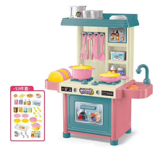Kids Play House Kitchen Set 53PCS – Mini Cooking Toys